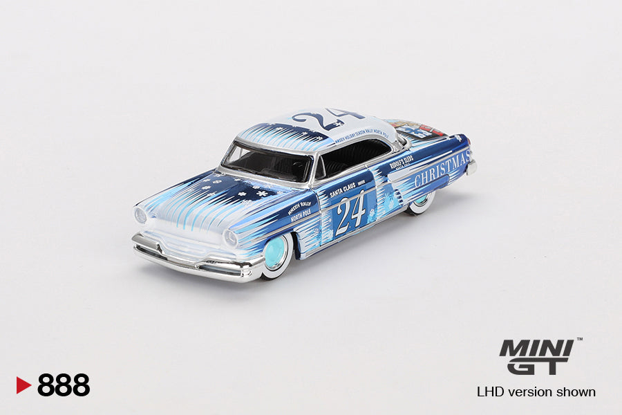 Mini GT 1:64 Lincoln Capri Christmas Hot Rod by Tim Sadchikov 2024 Christmas Edition Limited 9999 pieces