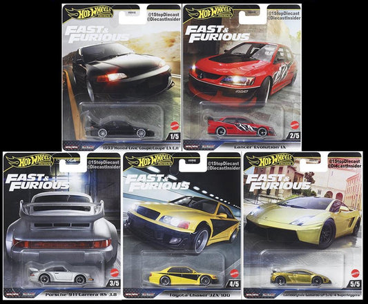 Hot Wheels Premium 1:64 Fast & Furious 2025 Mix M Complete Set