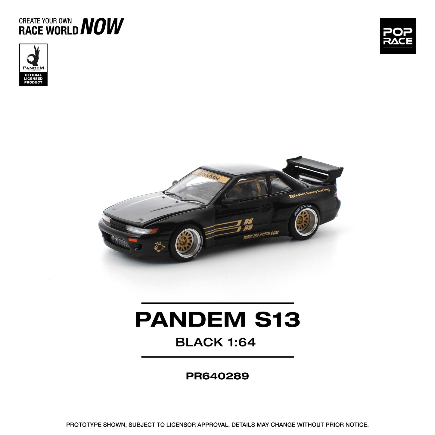 (Preorder) Pop Race 1:64 PANDEM S13, BLACK