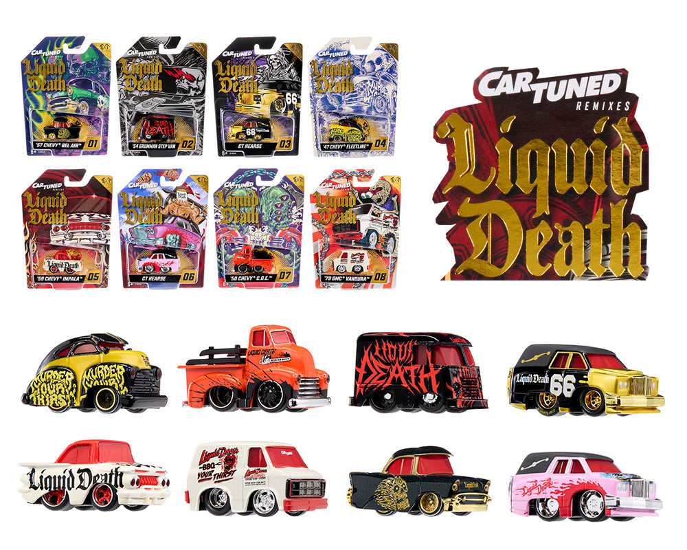 (Preorder) CarTuned 1:64 Liquid Death 2026 Series 1 Assortment of 8