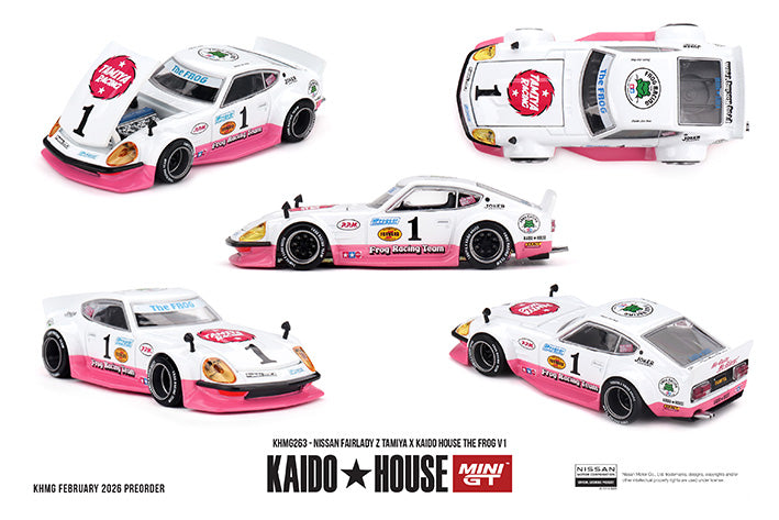 (Preorder) Kaido House x Mini GT 1:64 Nissan Fairlady Z Tamiya x Kaido House The Frog V1 - KHMG263