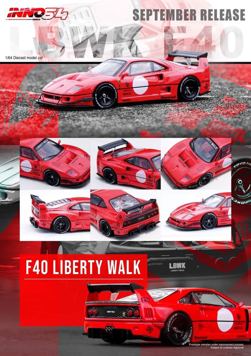 (Preorder) INNO64 1:64 Liberty Walk F40