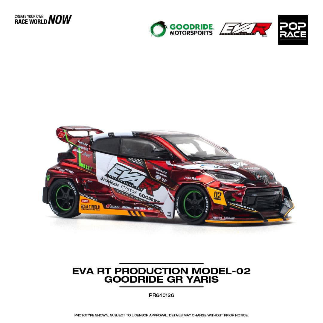 Pop Race 1:64 Eva RT Production Model-02 Goodride GR Yaris
