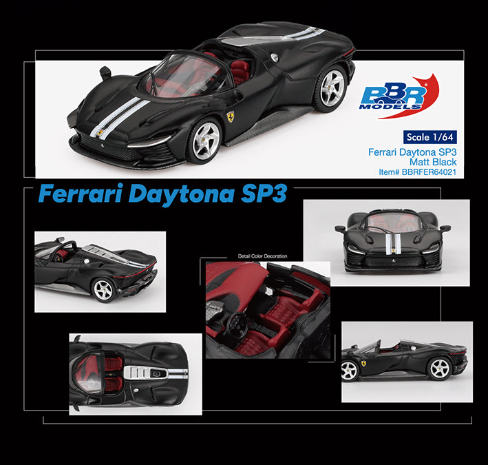 (Preorder) Ferrari Daytona SP3 Matt Black