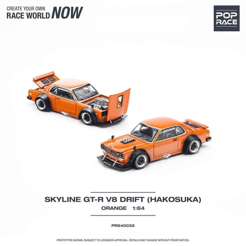 (Preorder) Pop Race Skyline GT-R V8 Drift (Hakosuka)