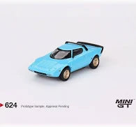 Mini GT 1:64 Lancia Stratos HF Stradale Azzuro Chiaro (624)