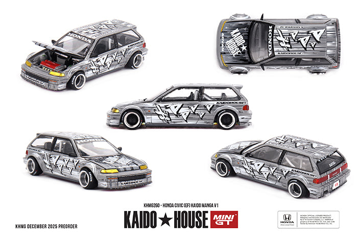 (Preorder) Kaido House x Mini GT 1:64 HONDA CIVIC (EF) KAIDO MANGA V1 - KHMG260