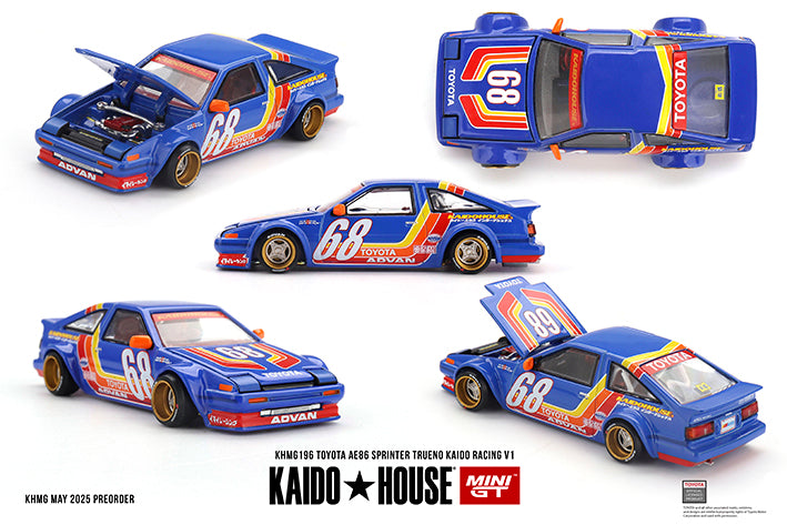 (Preorder) Kaido House x Mini GT 1:64 Toyota AE86 Sprinter Trueno Kaido Racing V1