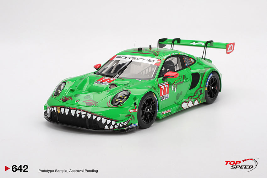 (Preorder) TOP SPEED 1:18 Porsche 911 GT3 R (992) #77 AO Racing 2025 IMSA DAYTONA 24Hrs