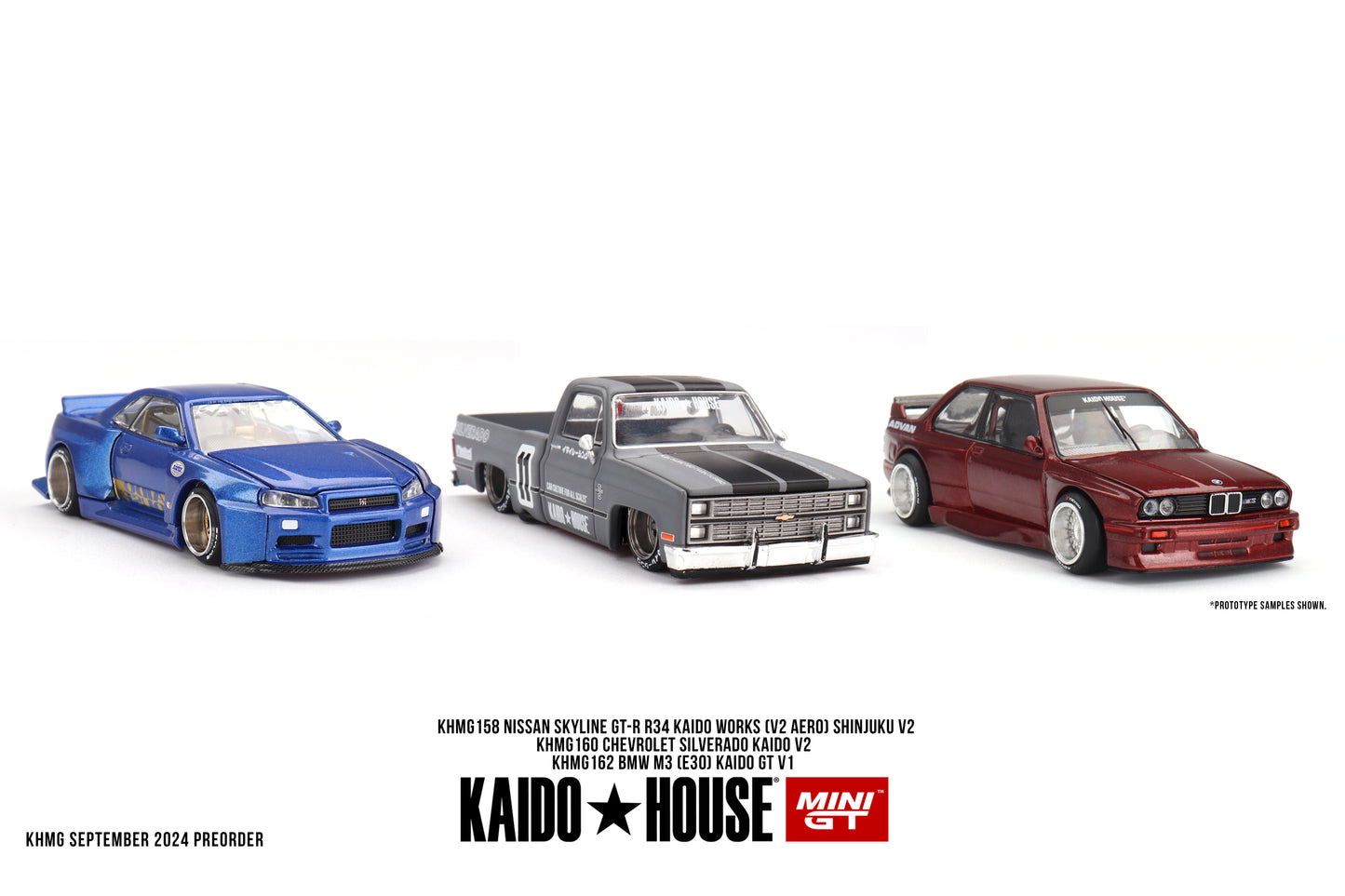 Kaido House x Mini GT 1:64 Nissan Skyline GT-R (R34) Kaido Works (V2 Aero) SHINJUKU V2