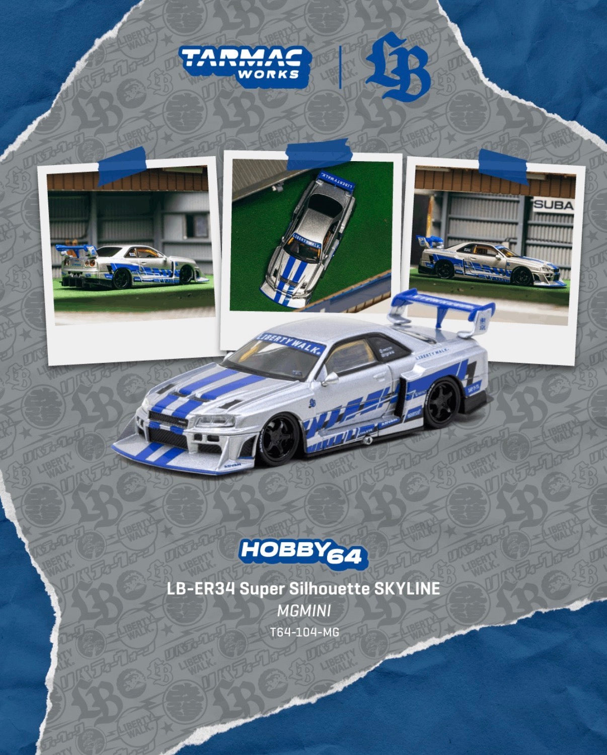 (Preorder) Tarmac Works 1:64 LB-ER34 Super Silhouette SKYLINE - MGMINI