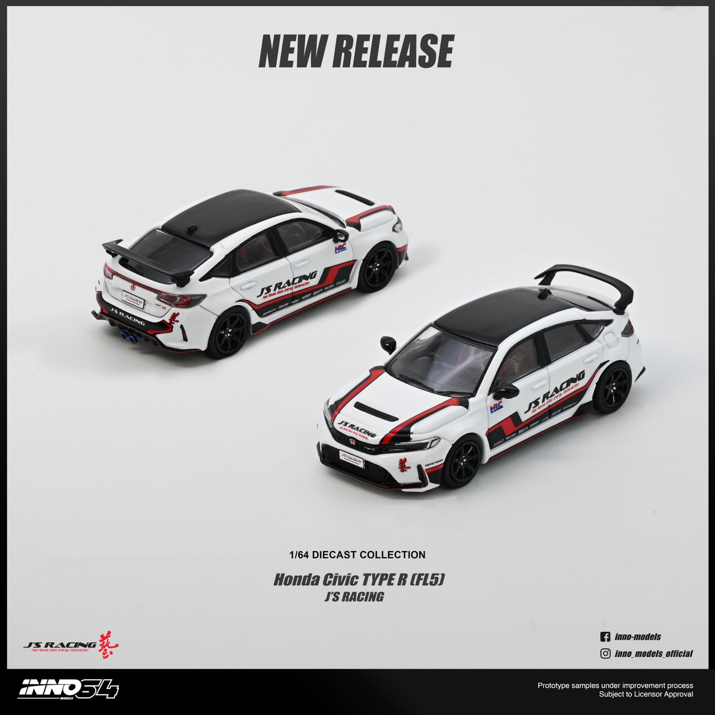 (Preorder) INNO64 1:64 HONDA CIVIC (FL5) J'S RACING