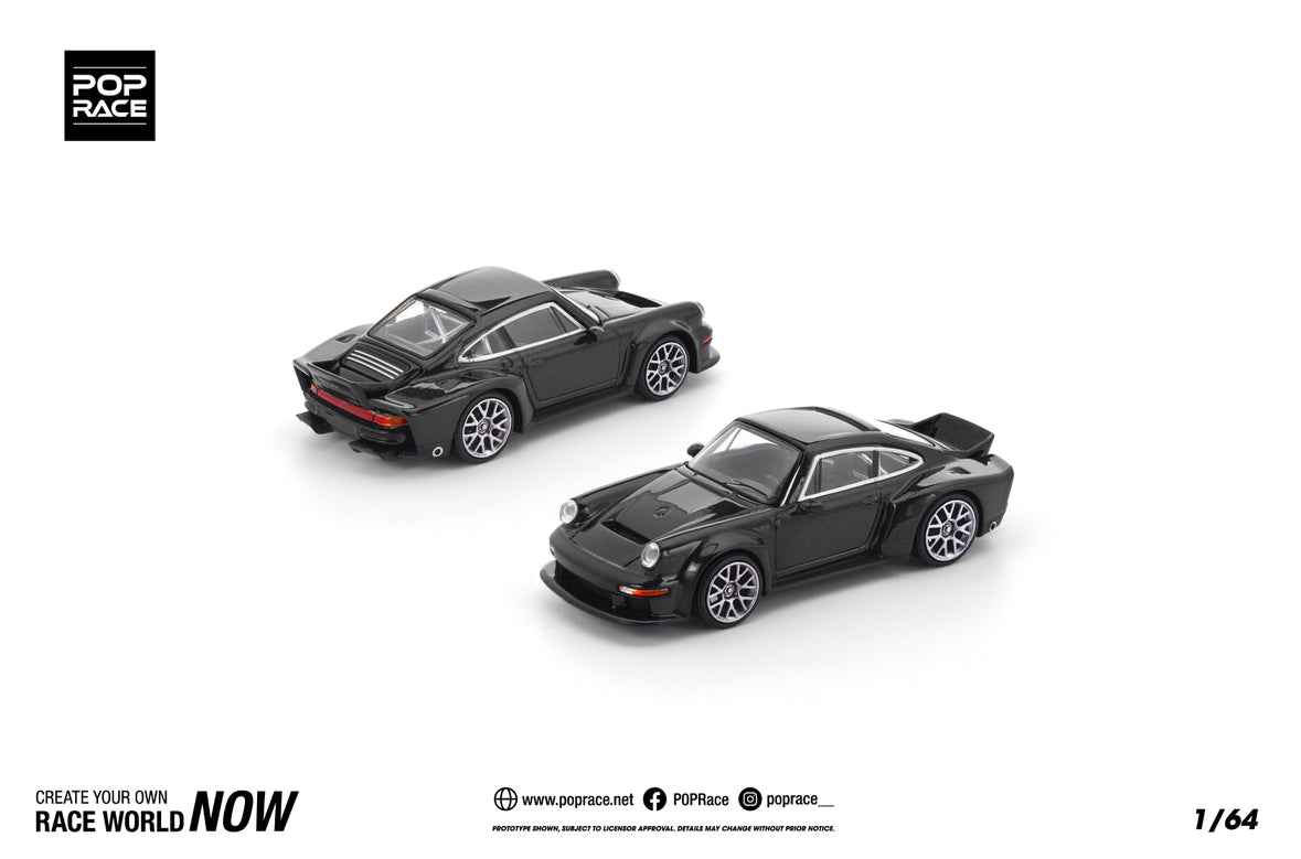 (Preorder) Pop Race 1:64 Porsche Singer DLS TURBO Black