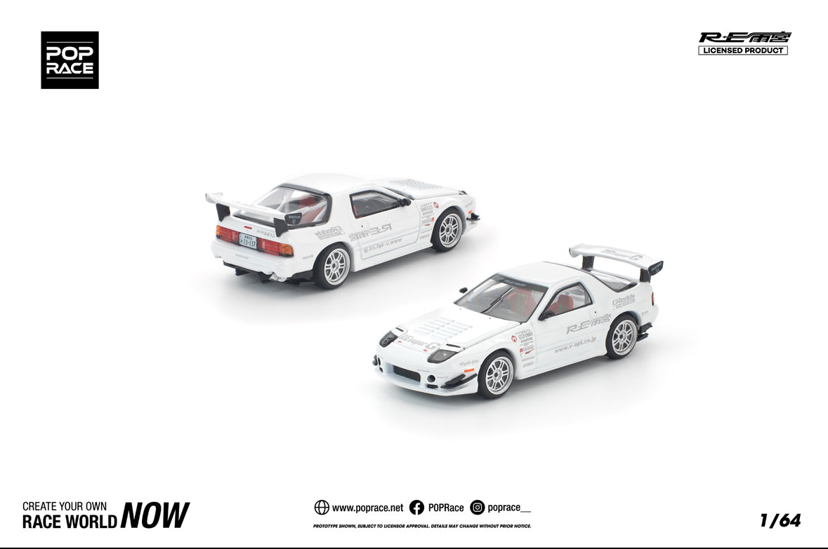 (Preorder) Pop Race 1:64 MAZDA RX7 FC3S RE-AMEMIYA WHITE