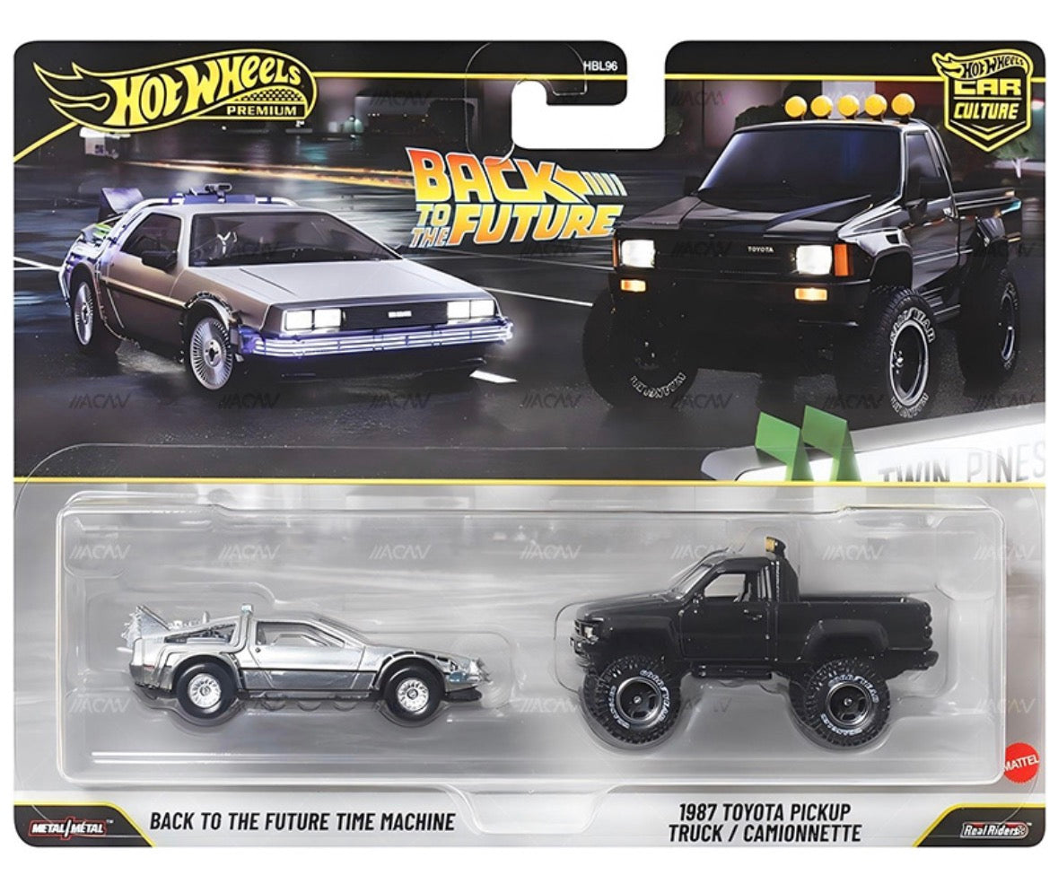 (Preorder) Hot Wheels Back To The Future Time Machine/1987 Toyota Pickup Truck