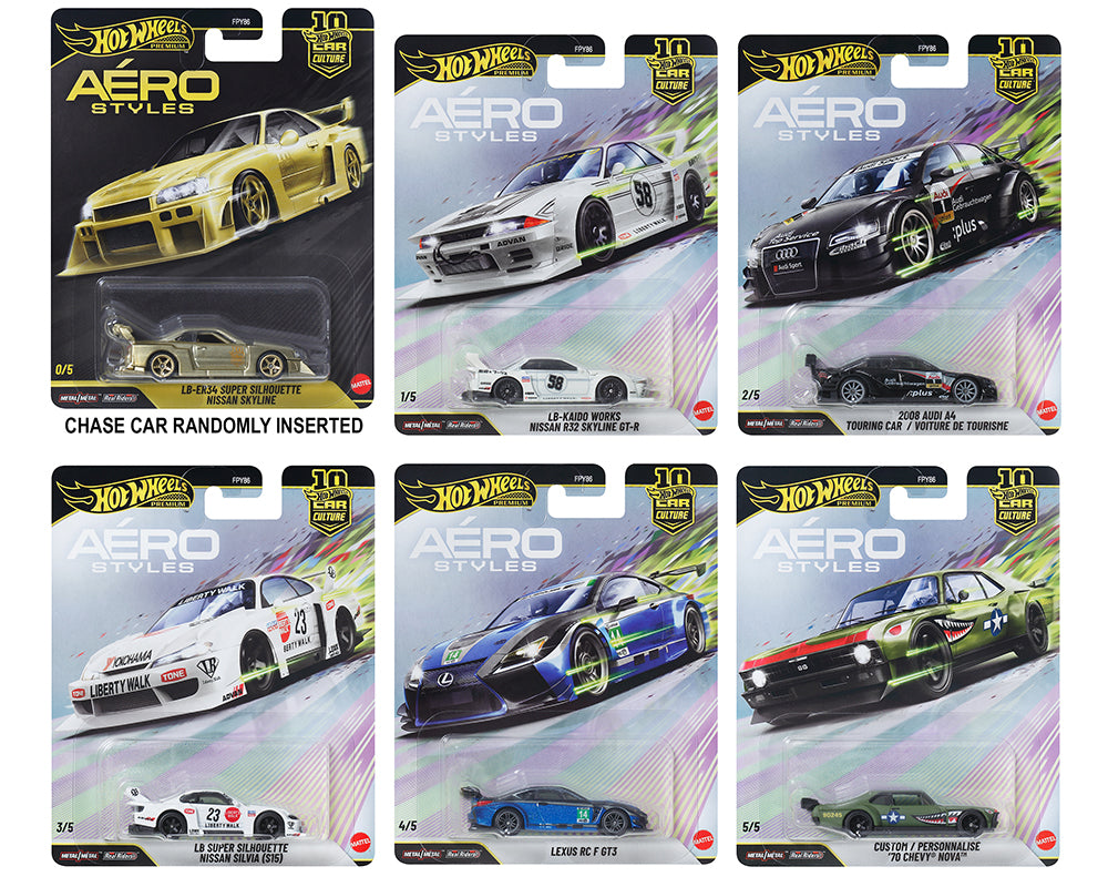 (Preorder) Hot Wheels 1:64 Car Culture 10th Anniversary 2026 U Case – Aero Style Assortment