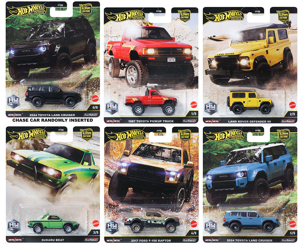 Hot Wheels 1:64 Car Culture 2024 H Case – HW Off Road Set of 5