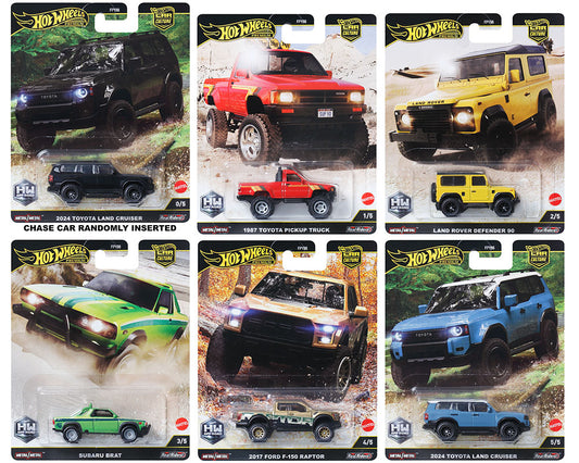 Hot Wheels 1:64 Car Culture 2024 H Case – HW Off Road Set of 5