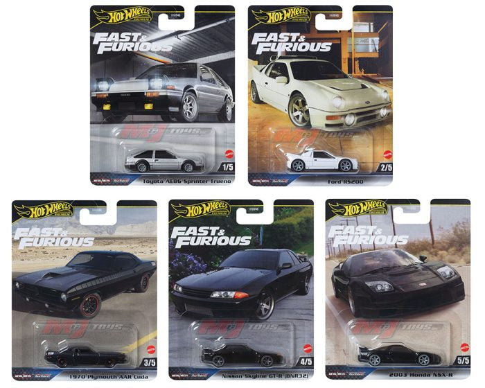 (Preorder) Hot Wheels 1:64 Fast & Furious Premium 2024 E Assortment Set of 5