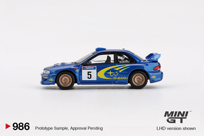 Mini GT Subaru Impreza WRC99 - #5, Richard Burns / Robert Reid - Winner, 1999 Rally Australia - Australia Market Exclusive
