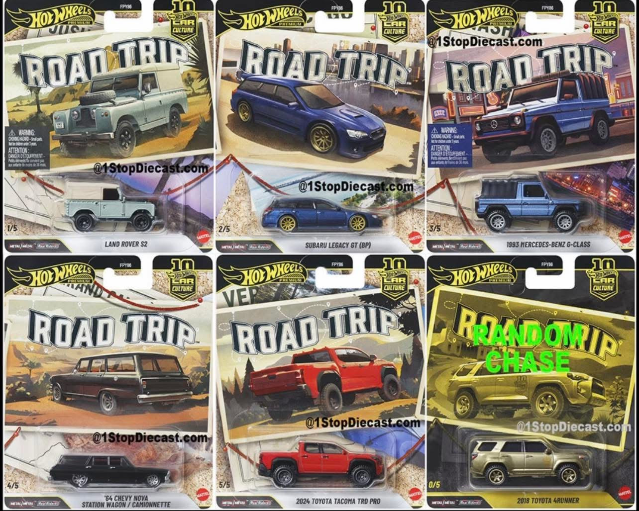 (Preorder) Hot Wheels 1:64 Car Culture 10th Anniversary 2026 V Case -Road Trip Assortment