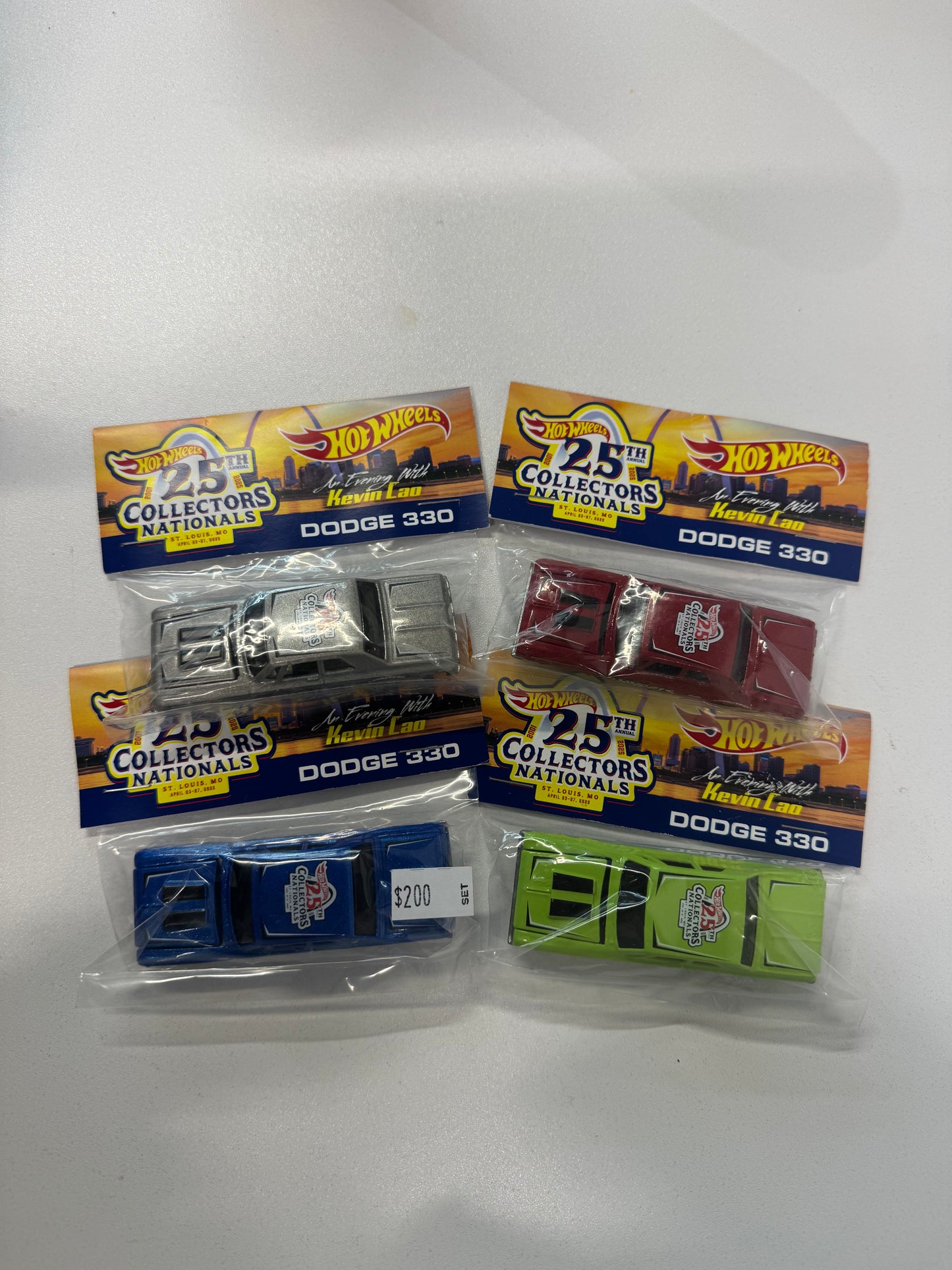 2025 Hot Wheels 25th St. Louis Nationals Kevin Cao Dinner Dodge 330 Complete Set