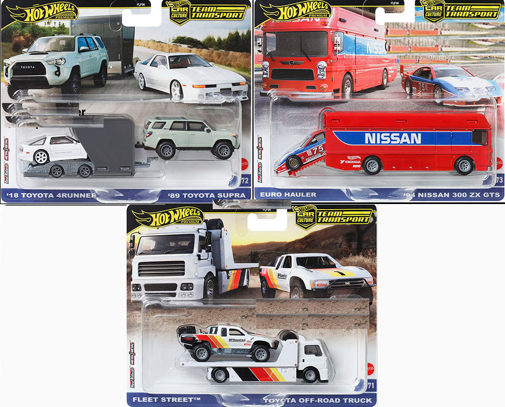 Hot Wheels 1:64 Team Transport 2024 Mix 4/D Set of 4