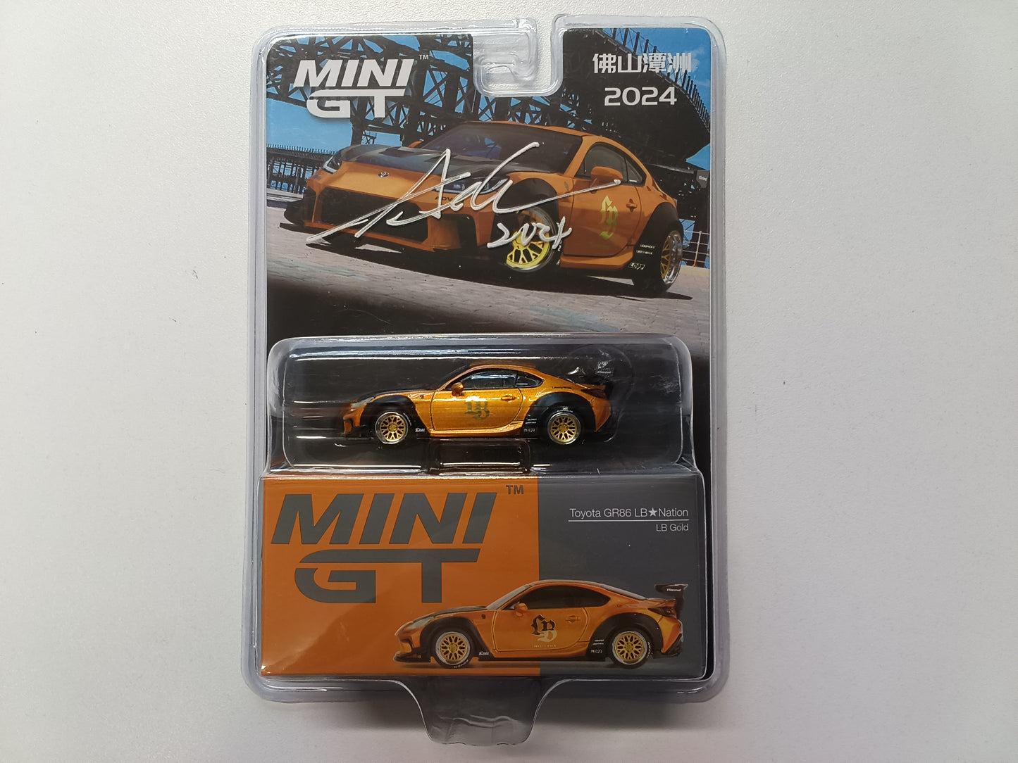 Mini GT Toyota GR86 LB Nation LB Gold - Signed By Glen Chou