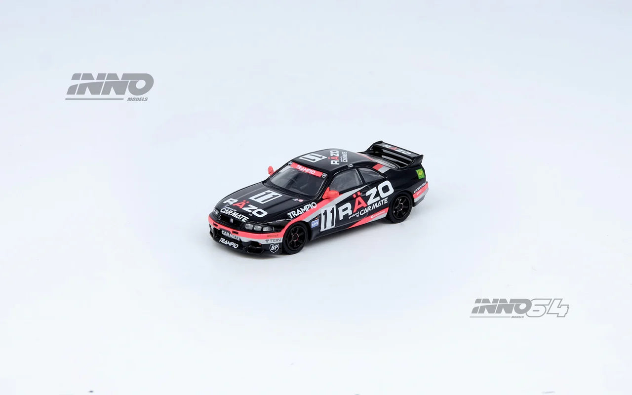 INNO64 1:64 Nissan Skyline GT-R R33 #11 "RAZO TRAMPIO" N1 Super Endurance Series - SENDAN HIGHLAND 1995 Winner