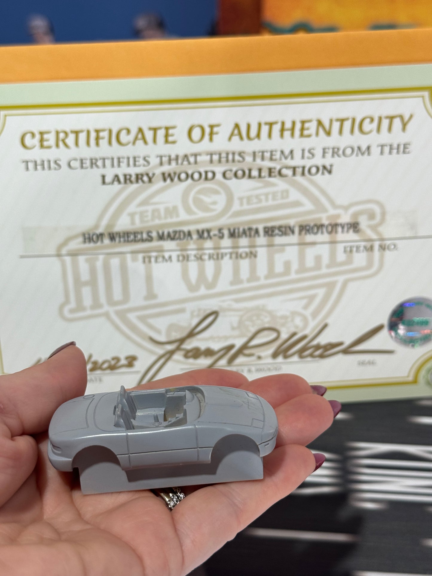 Hot Wheels Mazda MX-5 Miata Resin Prototype (Designed by Larry Wood)