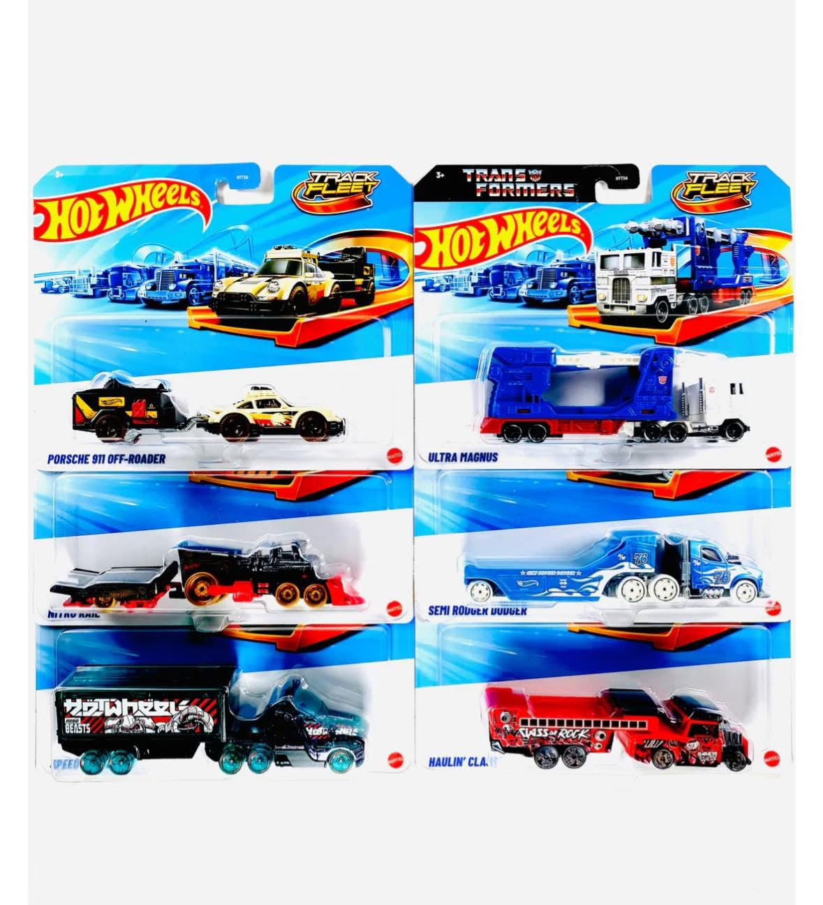 Hot Wheels 2025 Track Fleet Series Assortment Factory Sealed Case B (6 Trucks)