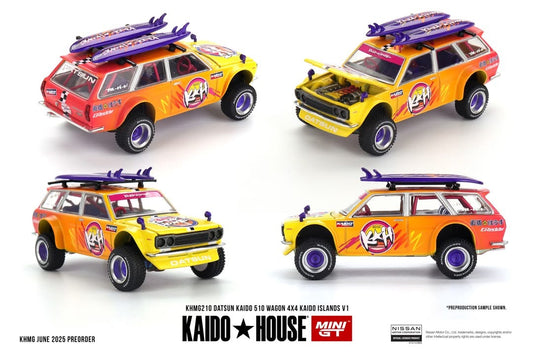 (Preorder) Kaido House x Mini GT 1:64 Datsun KAIDO 510 Wagon 4x4 Kaido ISLANDS V1