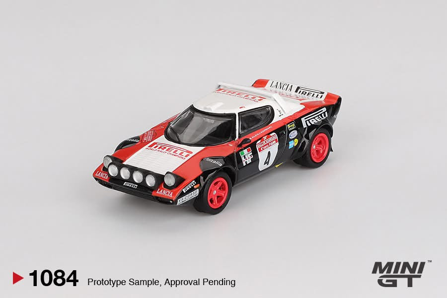 (Preorder) Mini GT 1:64 Lancia Stratos HF #4 1978 Rally Sanremo Winner - MGT01084