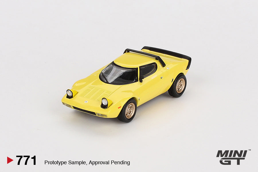 (Preorder) Mini GT 1:64 Lancia Stratos HF Stradale Giallo Fly (771)