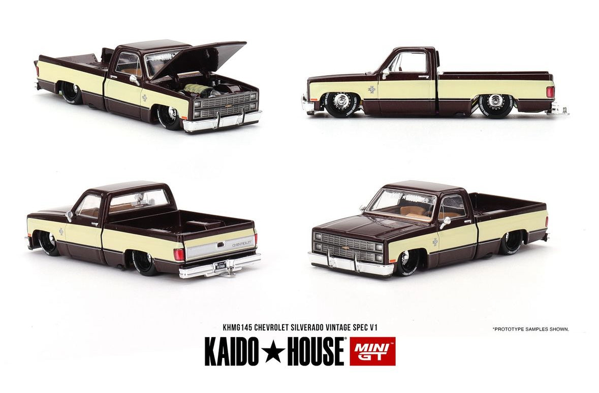 Kaido House x Mini GT 1:64 Chevrolet Silverado Vintage Spec V1