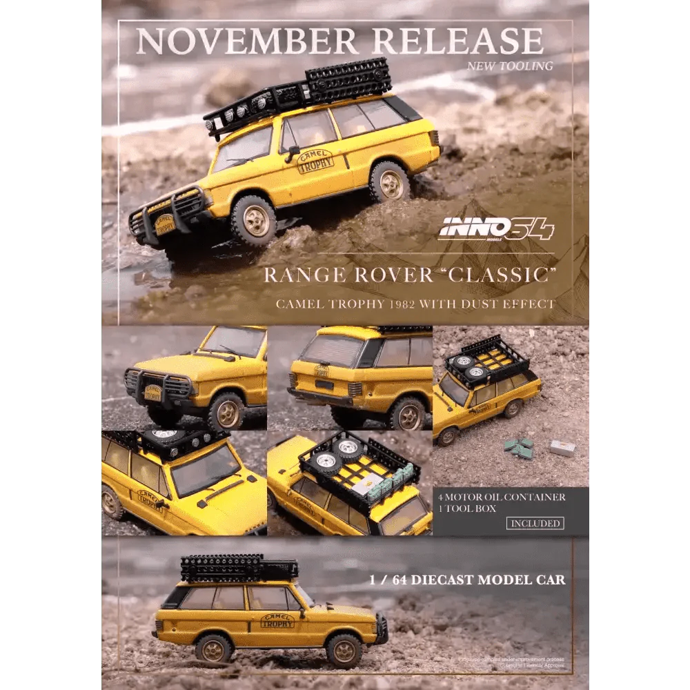 INNO64 1:64 RANGE ROVER "CLASSIC" CAMEL TROPHY 1982
