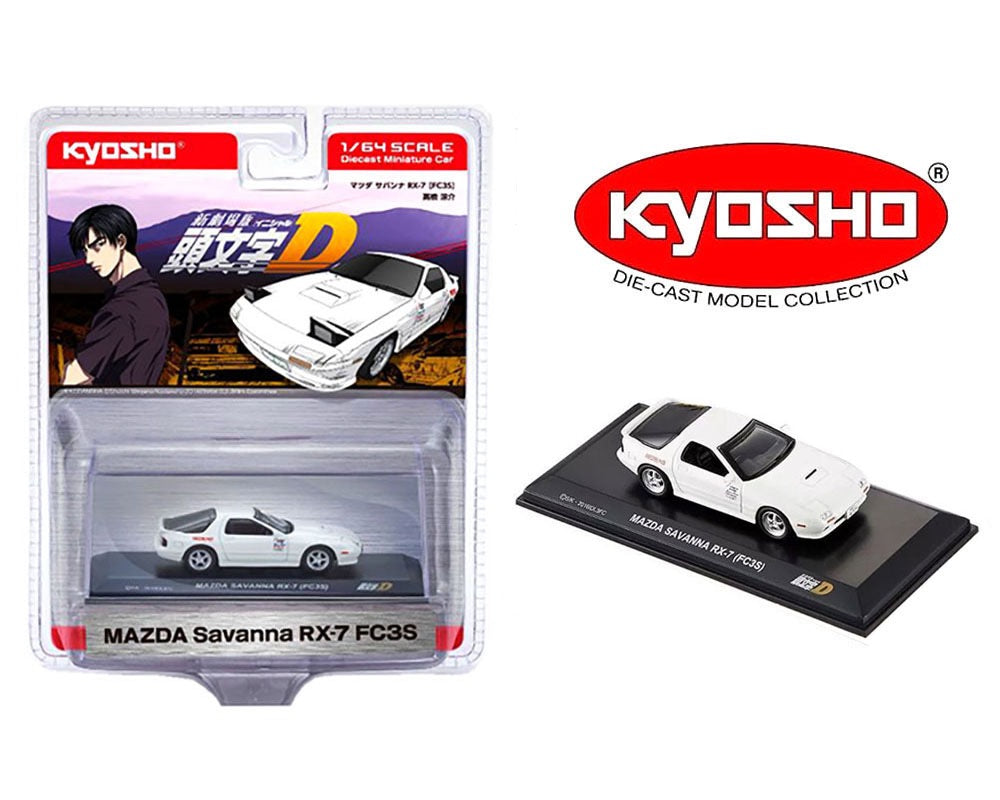 Kyosho 1:64 Initial D Mazda Savanna RX-7 FC3S – White – Limited Edition