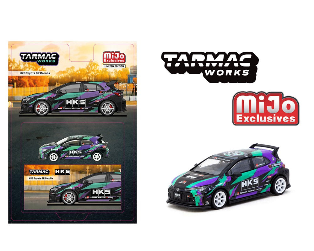 Tarmac Works 1:64 HKS Toyota GR Corolla – Blue MiJo Exclusives