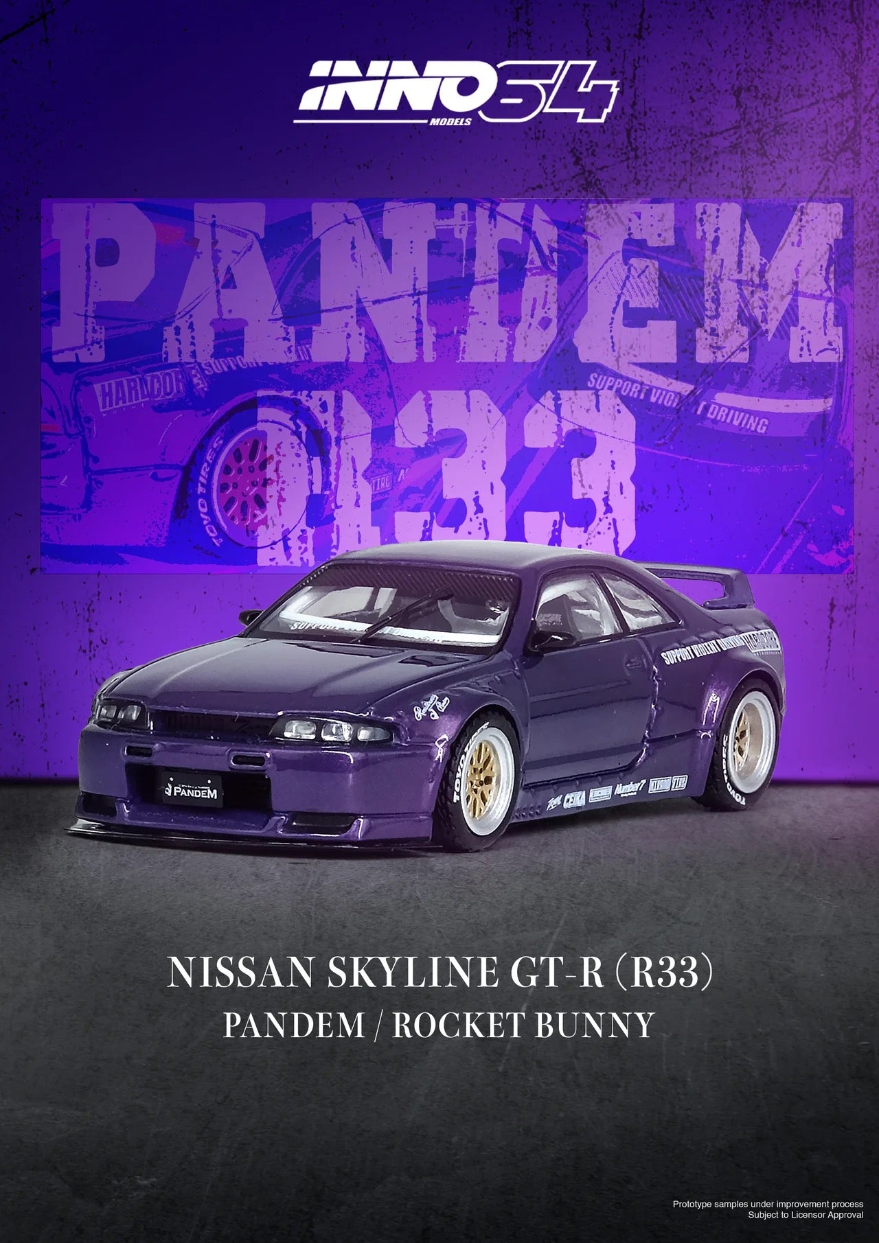 INNO64 1:64 Nissan Skyline GT-R (R33) "PANDEM ROCKET BUNNY"