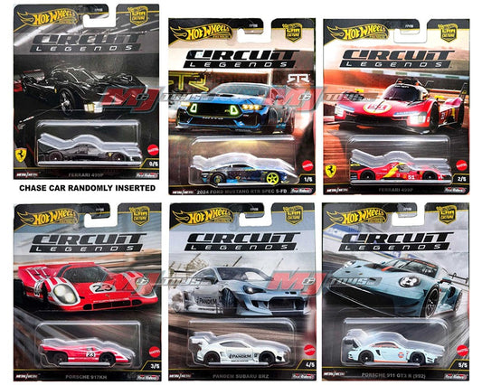 (Preorder) Hot Wheels 1:64 Car Culture 2025 K Case – Circuit Legends Set of 5