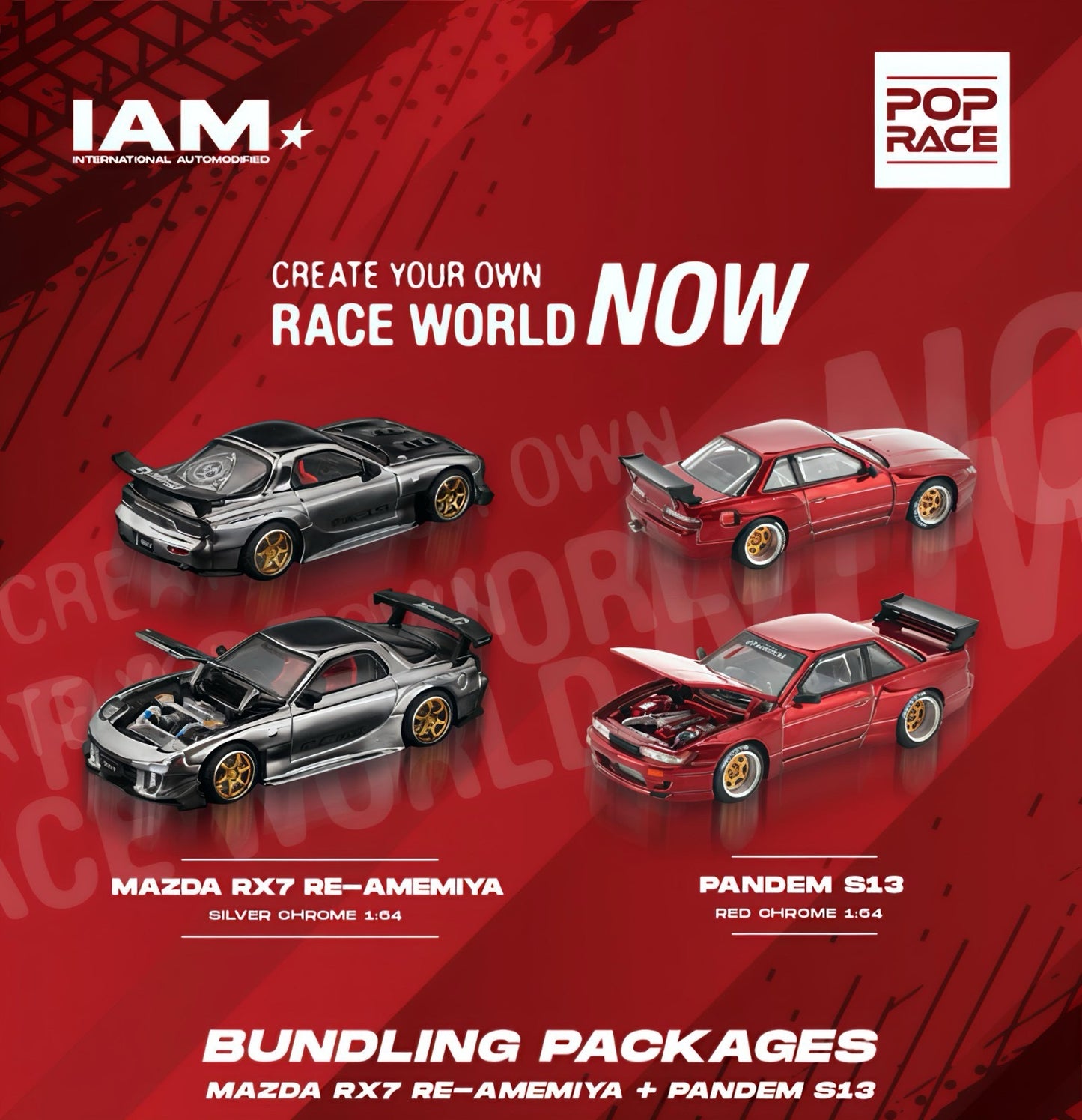 Pop Race Mazda RX7 Re-Amemiya & Silvia S13 - IAM Indonesia Surabaya 2025 Set