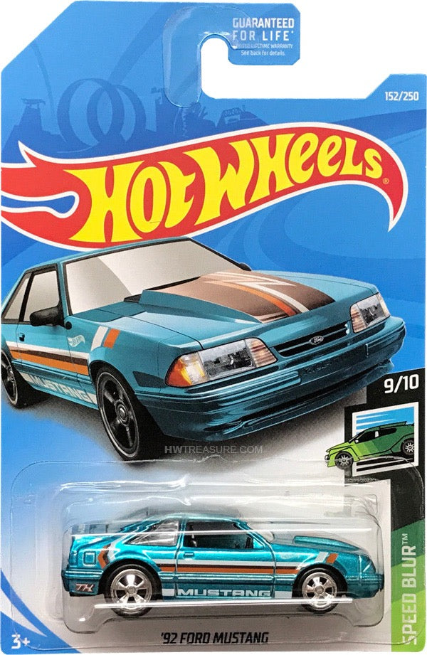 Hot Wheels '92 Ford Mustang Super Treasure Hunt - Factory Sealed Sticker