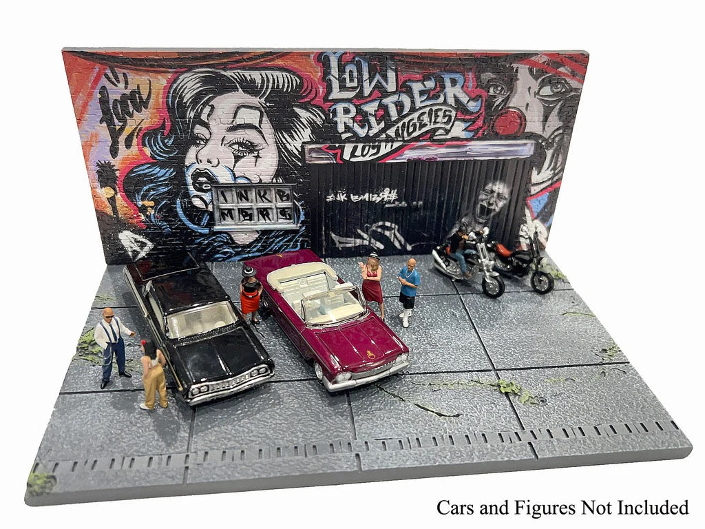 (Preorder) 1:64 STREET ART DIORAMA: LA LOWRIDER AMERICAN DIORAMA - AD-2423