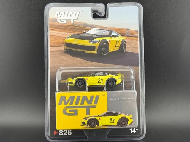 (Preorder) Mini GT Nissan Z LB★NATION WORKS Ikazuchi Yellow (826)