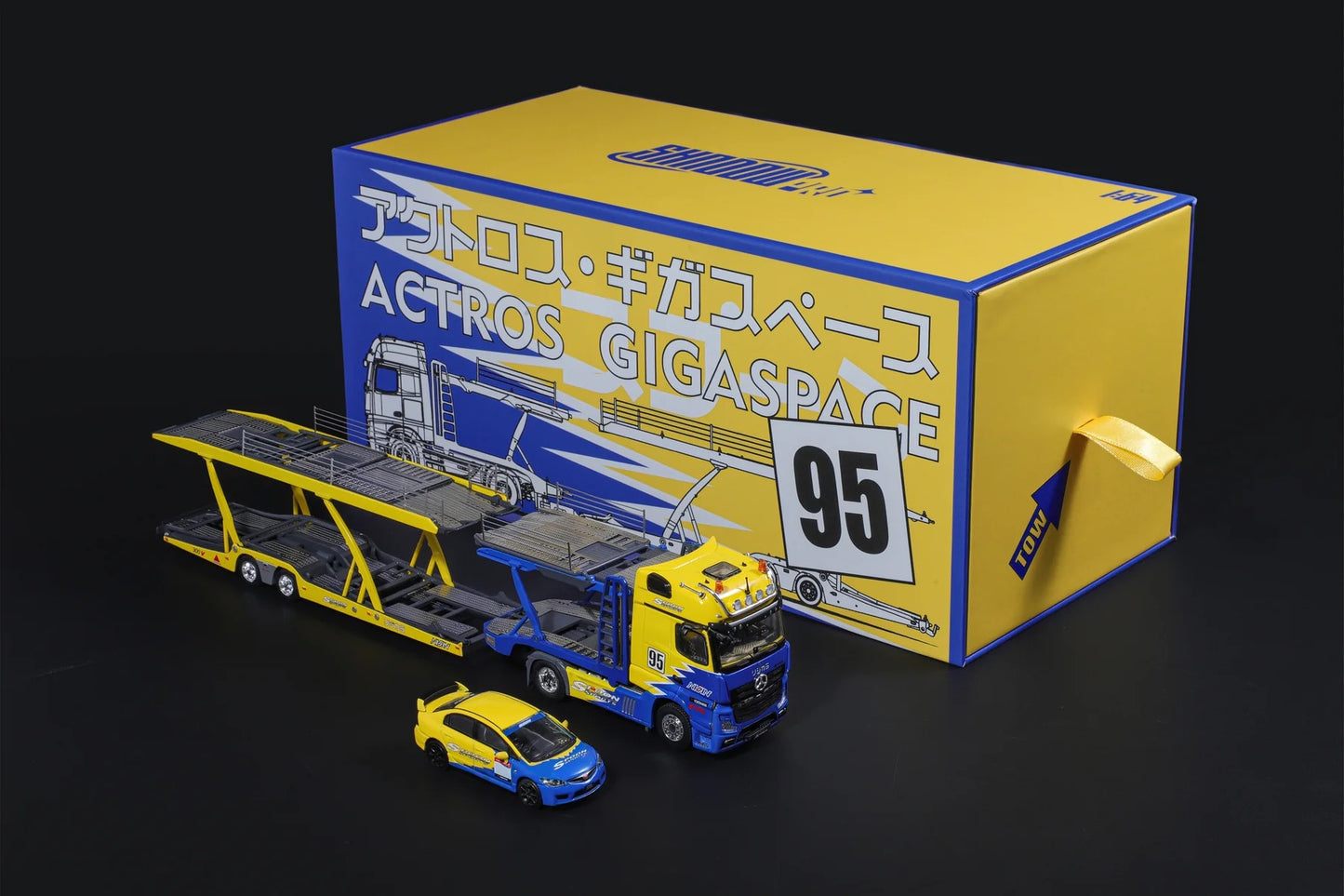 GCD Spoon Actros Gigaspace 4x2 Trailer Truck FD2 #95 Model Diecast Metal Car
