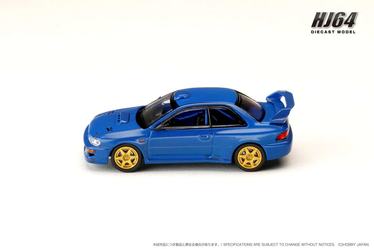 Hobby Japan 1:64 SUBARU IMPREZA WRX 22B STi Version (GC8) Rally Base Carbon Blue