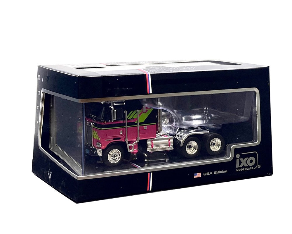 IXO Models 1:64 IXO Models 1:64 1976 Kenworth K100 Aerodyne – Black and Pink