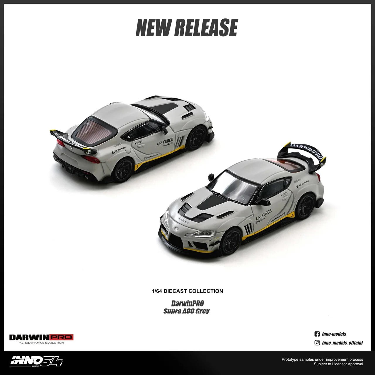 (Preorder) INNO64 1:64 TOYOTA SUPRA A90 "DarwinPRO" Matt Grey