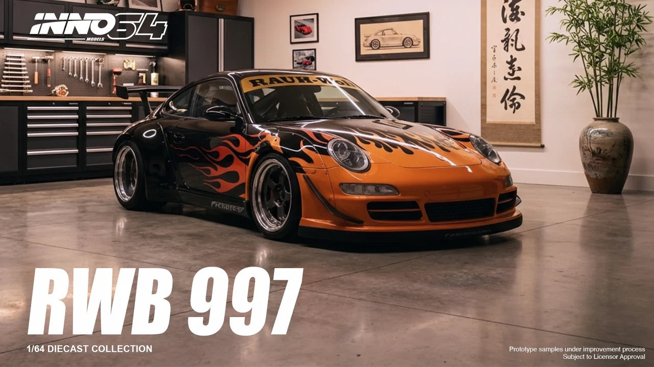 (Preorder) INNO64 1:64 RWB 997 Orange Burning Flame