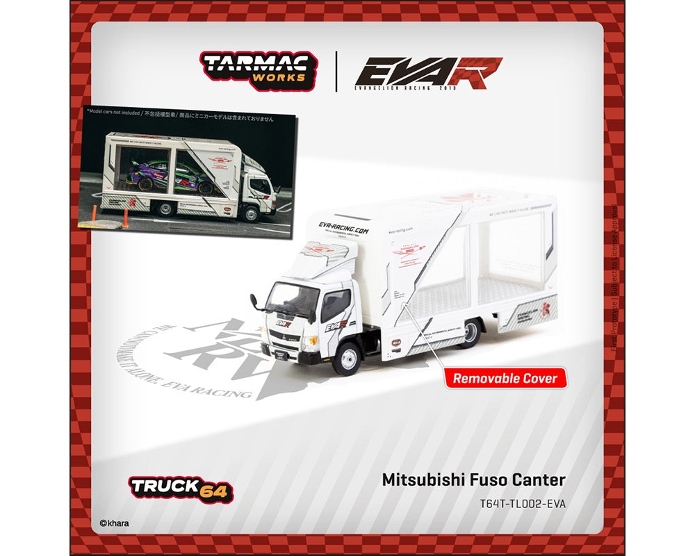 Preorder) Tarmac Works 1:64 Mitsubishi Fuso Canter EVA Racing